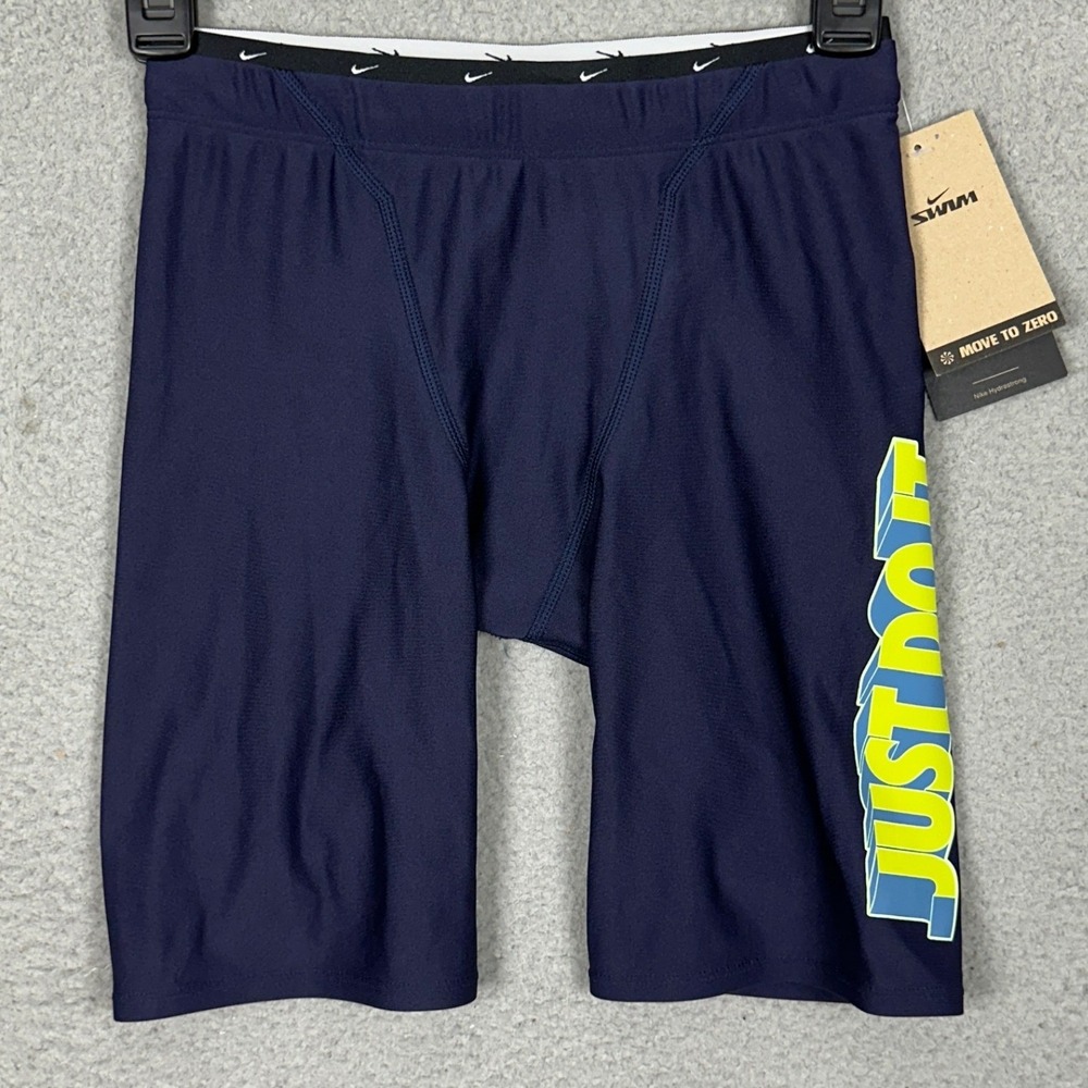 NEW Nike Swim Jammers Mens 30 Medium Hydrastrong Blue Swimtrunks Just Do It